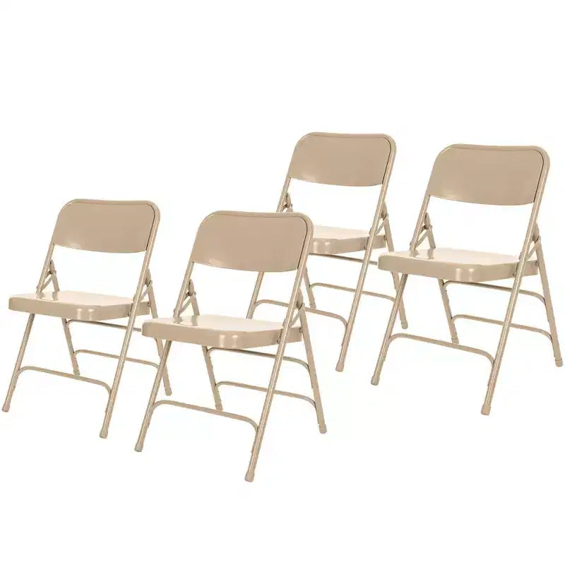 Lot de 4 Chaises Pliantes de Luxe en Acier Triple Renfort - Hampden Furnishings
