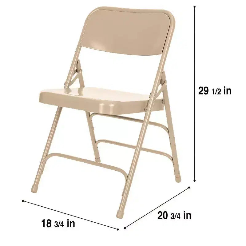 Lot de 4 Chaises Pliantes de Luxe en Acier Triple Renfort - Hampden Furnishings