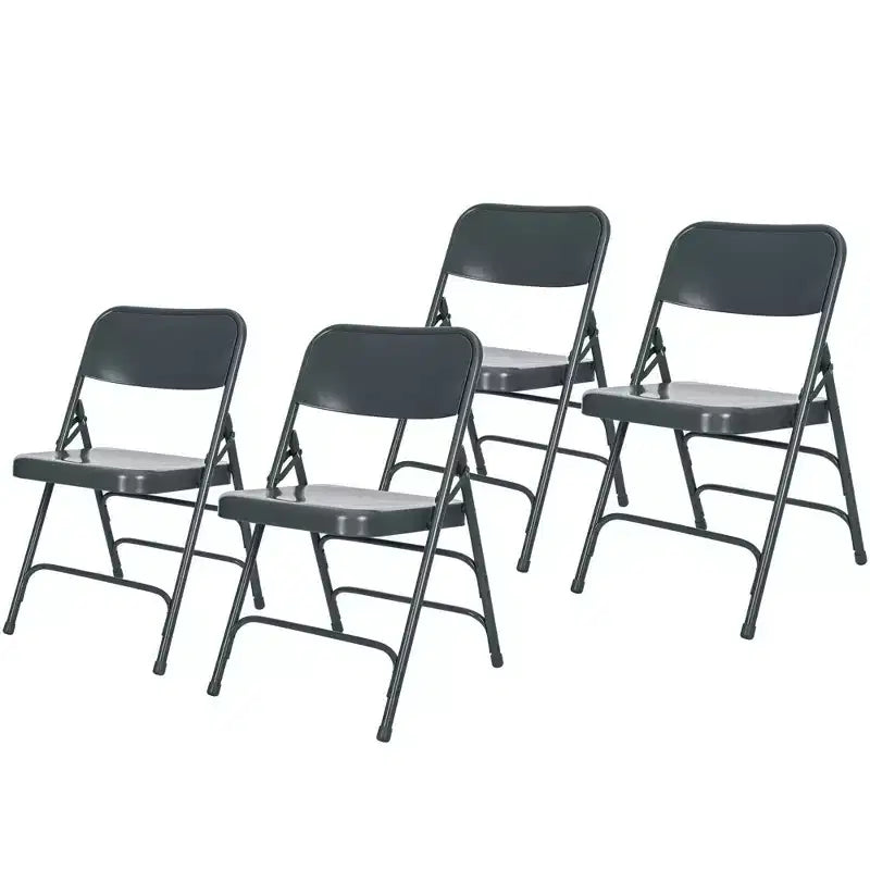 Lot de 4 Chaises Pliantes de Luxe en Acier Triple Renfort - Hampden Furnishings