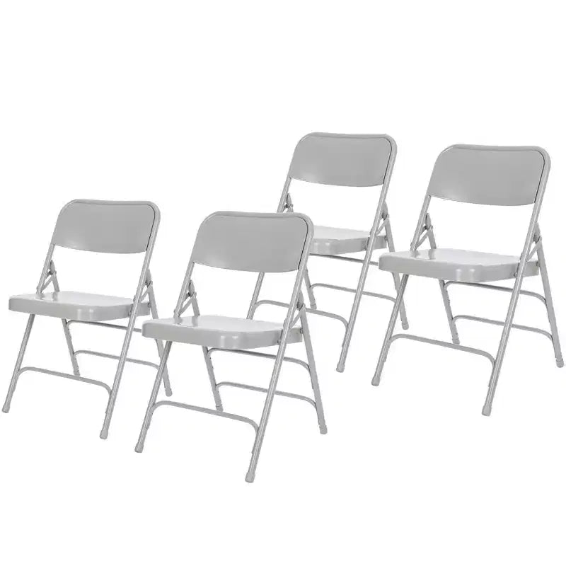 Lot de 4 Chaises Pliantes de Luxe en Acier Triple Renfort - Hampden Furnishings