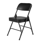 Lot de 2 chaises pliantes rembourrées en vinyle de qualité supérieure – Hampden Furnishings