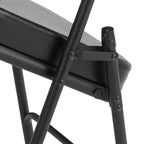 Lot de 2 chaises pliantes rembourrées en vinyle de qualité supérieure – Hampden Furnishings
