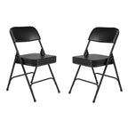 Lot de 2 chaises pliantes rembourrées en vinyle de qualité supérieure – Hampden Furnishings