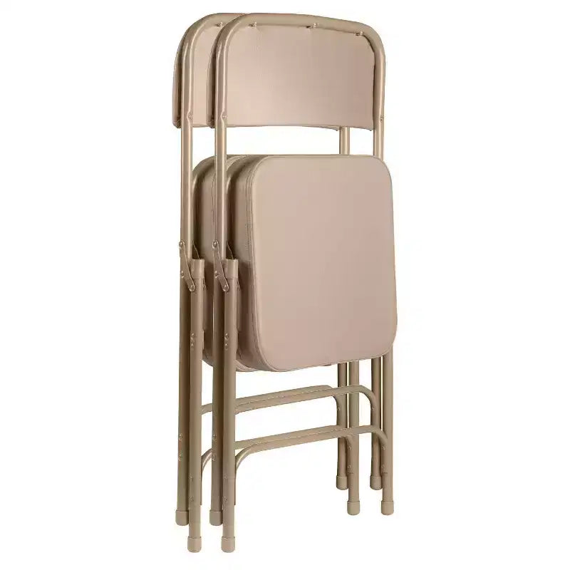 Lot de 2 chaises pliantes rembourrées en vinyle de qualité supérieure – Hampden Furnishings