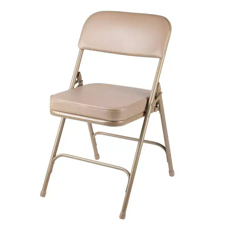 Lot de 2 chaises pliantes rembourrées en vinyle de qualité supérieure – Hampden Furnishings