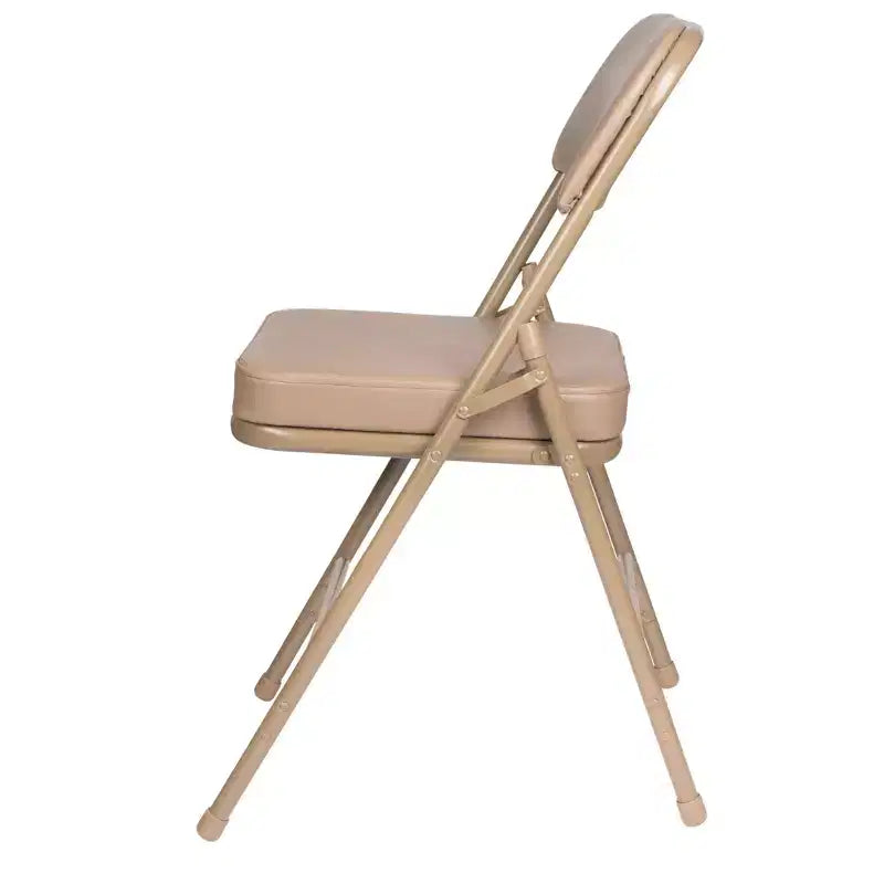 Lot de 2 chaises pliantes rembourrées en vinyle de qualité supérieure – Hampden Furnishings