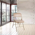 Lot de 2 chaises pliantes rembourrées en vinyle de qualité supérieure – Hampden Furnishings