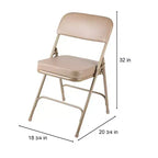 Lot de 2 chaises pliantes rembourrées en vinyle de qualité supérieure – Hampden Furnishings