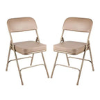 Set of 2 Premium Vinyl Padded Folding Chairs - Hampden Furnishings