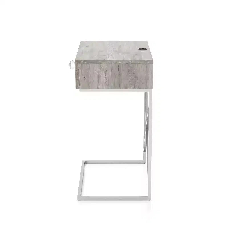 Table de chevet Vish 1 tiroir avec port USB de 24/7 Shop At Home