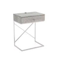 24/7 Shop At Home Vish 1 Drawer End Table with USB Port