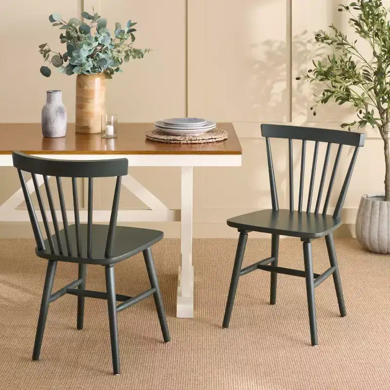 Chaise de salle à manger Winona à dossier à fuseaux - DCH8500 - Safavieh
