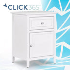 Table d'appoint Alcott avec tiroir simple et armoire de rangement - ClickDecor