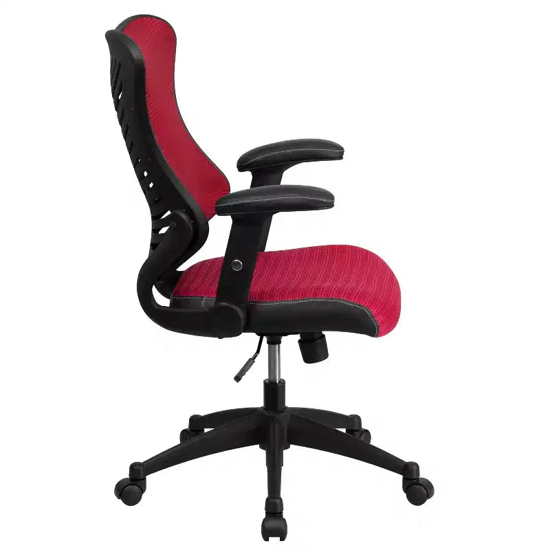 Chaise de bureau ergonomique pivotante Flash Furniture Executive Designer Mesh à dossier haut avec accoudoirs réglables