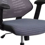 Chaise de bureau ergonomique pivotante Flash Furniture Executive Designer Mesh à dossier haut avec accoudoirs réglables