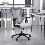 Chaise de bureau ergonomique pivotante Flash Furniture Executive Designer Mesh à dossier haut avec accoudoirs réglables