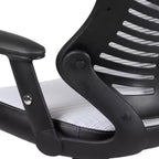 Chaise de bureau ergonomique pivotante Flash Furniture Executive Designer Mesh à dossier haut avec accoudoirs réglables