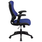 Chaise de bureau ergonomique pivotante Flash Furniture Executive Designer Mesh à dossier haut avec accoudoirs réglables