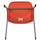 Chaise empilable ergonomique à coque, série HERCULES, capacité de 880 lb, avec cadre en métal de Flash Furniture