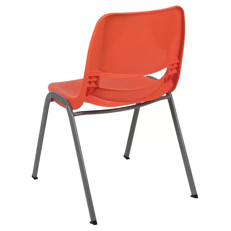 Chaise empilable ergonomique à coque, série HERCULES, capacité de 880 lb, avec cadre en métal de Flash Furniture
