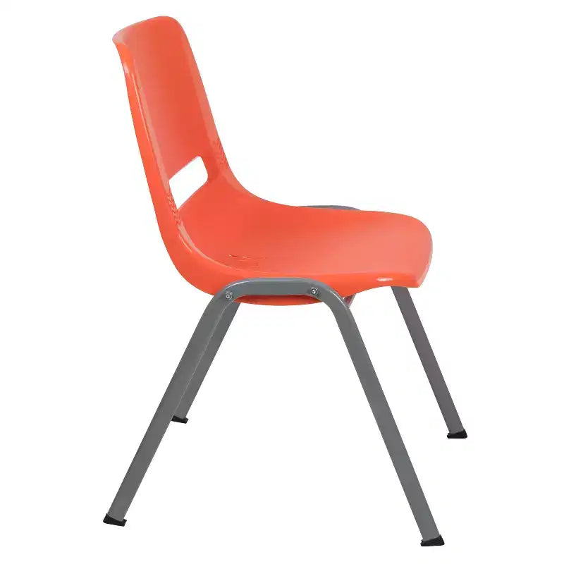 Chaise empilable ergonomique à coque, série HERCULES, capacité de 880 lb, avec cadre en métal de Flash Furniture