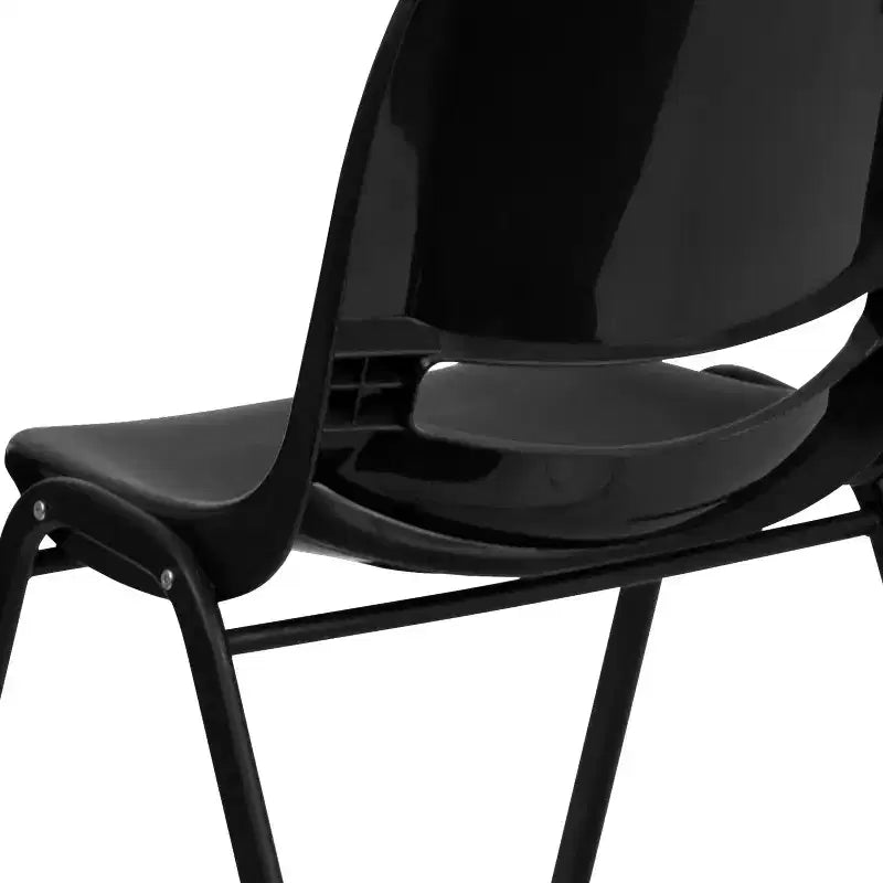 Chaise empilable ergonomique à coque, série HERCULES, capacité de 880 lb, avec cadre en métal de Flash Furniture