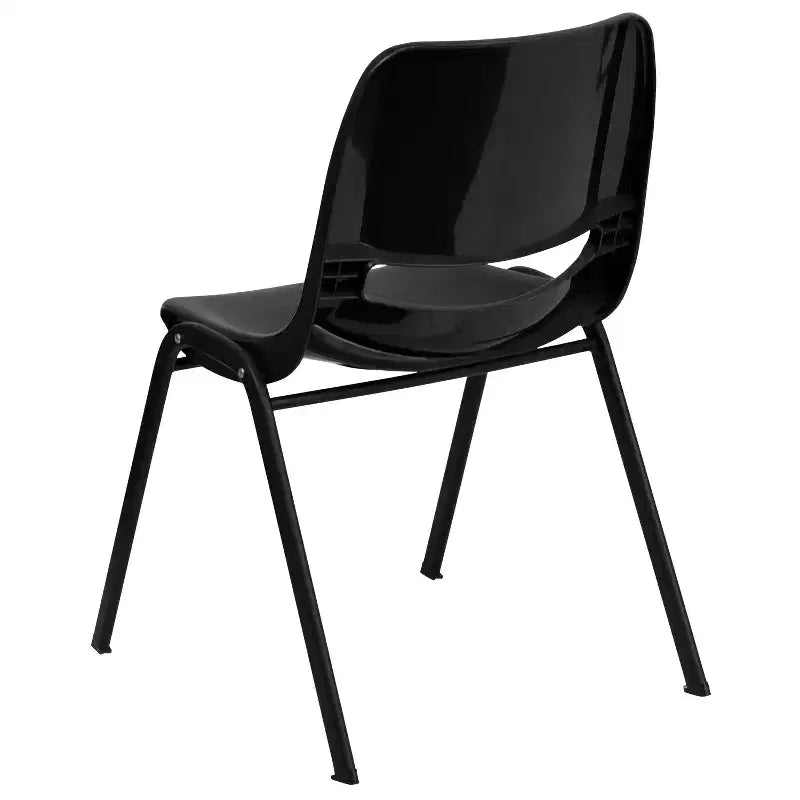 Chaise empilable ergonomique à coque, série HERCULES, capacité de 880 lb, avec cadre en métal de Flash Furniture