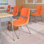 Chaise empilable ergonomique à coque, série HERCULES, capacité de 880 lb, avec cadre en métal de Flash Furniture