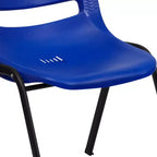 Chaise empilable ergonomique à coque, série HERCULES, capacité de 880 lb, avec cadre en métal de Flash Furniture
