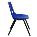 Chaise empilable ergonomique à coque, série HERCULES, capacité de 880 lb, avec cadre en métal de Flash Furniture
