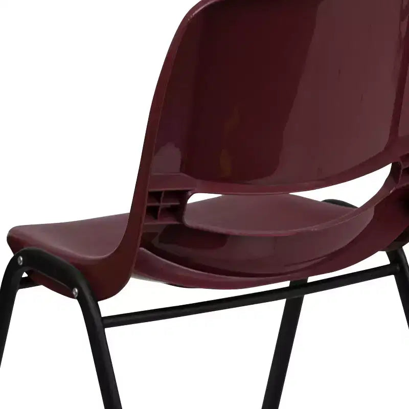 Chaise empilable ergonomique à coque, série HERCULES, capacité de 880 lb, avec cadre en métal de Flash Furniture