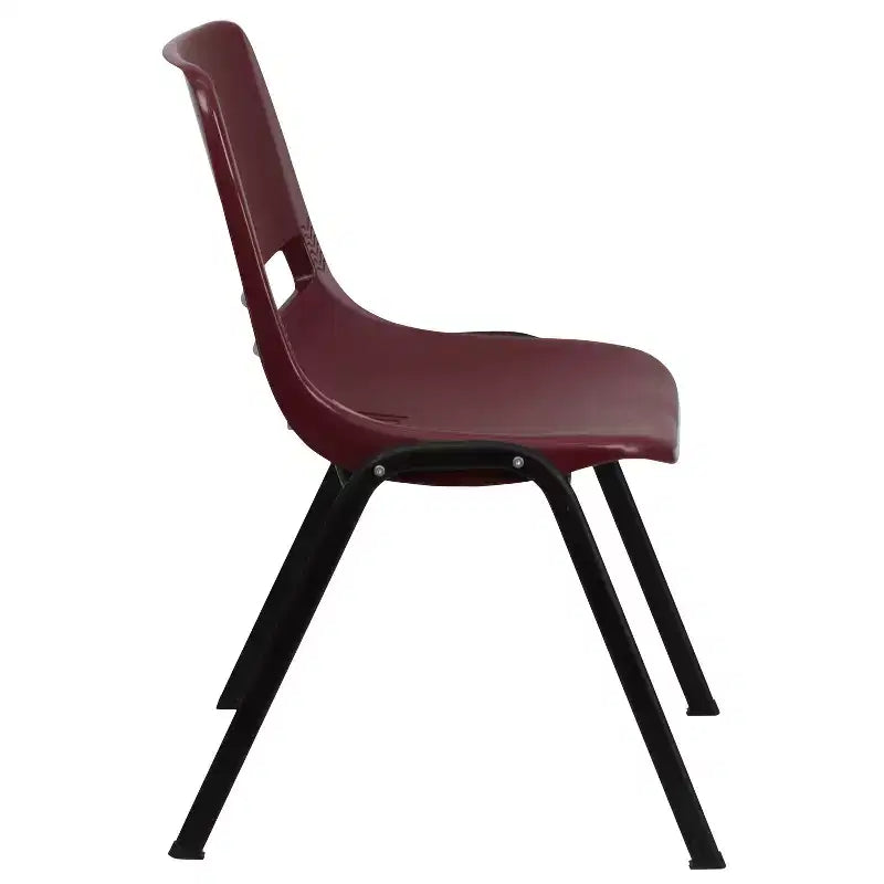 Chaise empilable ergonomique à coque, série HERCULES, capacité de 880 lb, avec cadre en métal de Flash Furniture