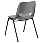Chaise empilable ergonomique à coque, série HERCULES, capacité de 880 lb, avec cadre en métal de Flash Furniture