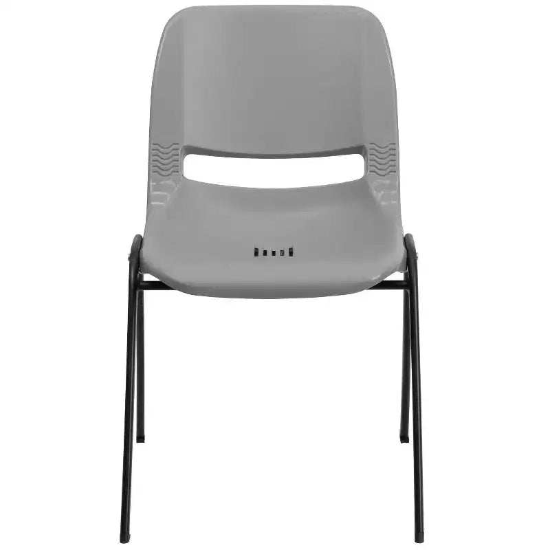 Chaise empilable ergonomique à coque, série HERCULES, capacité de 880 lb, avec cadre en métal de Flash Furniture