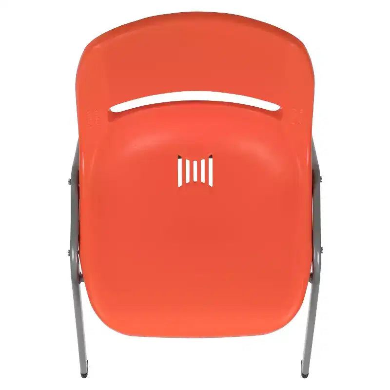 Chaise empilable ergonomique à coque, série HERCULES, capacité de 880 lb, avec cadre en métal de Flash Furniture