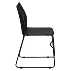 Chaise empilable Flash Furniture série HERCULES, capacité 300 kg, avec dossier aéré et piètement luge thermolaqué