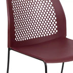 Chaise empilable Flash Furniture série HERCULES, capacité 300 kg, avec dossier aéré et piètement luge thermolaqué