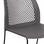 Chaise empilable Flash Furniture série HERCULES, capacité 300 kg, avec dossier aéré et piètement luge thermolaqué