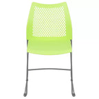 Chaise empilable Flash Furniture série HERCULES, capacité 300 kg, avec dossier aéré et piètement luge thermolaqué