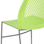 Chaise empilable Flash Furniture série HERCULES, capacité 300 kg, avec dossier aéré et piètement luge thermolaqué
