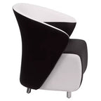 Fauteuil de salon Flash Furniture LeatherSoft avec dossier incurvé en forme de tonneau