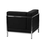 Fauteuil d'angle gauche modulaire contemporain Flash Furniture Série HERCULES Imagination avec siège capitonné et cadre encastré