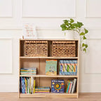 Bibliothèque classique en bois ECR4Kids avec étagères réglables, 91 cm, étagère de classe