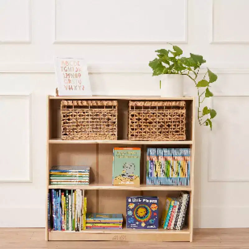 Bibliothèque classique en bois ECR4Kids avec étagères réglables, 91 cm, étagère de classe