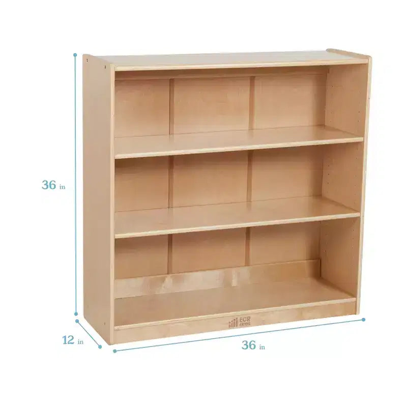 Bibliothèque classique en bois ECR4Kids avec étagères réglables, 91 cm, étagère de classe