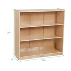Bibliothèque classique en bois ECR4Kids avec étagères réglables, 91 cm, étagère de classe