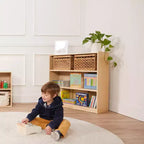 Bibliothèque classique en bois ECR4Kids avec étagères réglables, 91 cm, étagère de classe