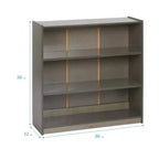 Bibliothèque classique en bois ECR4Kids avec étagères réglables, 91 cm, étagère de classe