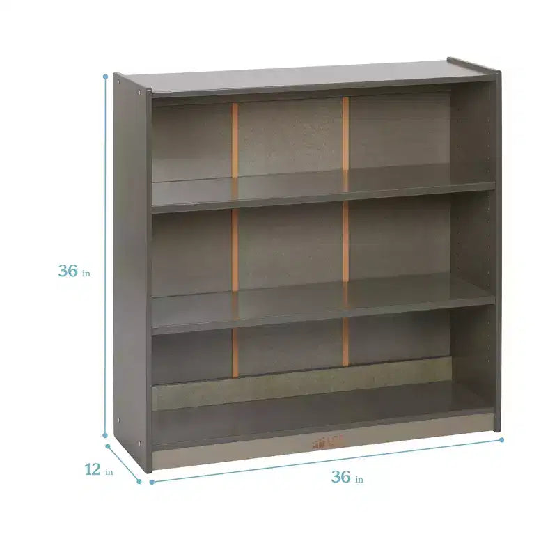 Bibliothèque classique en bois ECR4Kids avec étagères réglables, 91 cm, étagère de classe