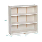 Bibliothèque classique en bois ECR4Kids avec étagères réglables, 91 cm, étagère de classe
